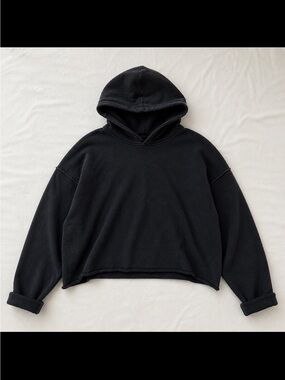 YoungLA Hoodie Mens Large Black Minimalist Streetwear Cotton Pullover Workout